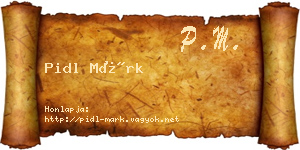 Pidl Márk névjegykártya